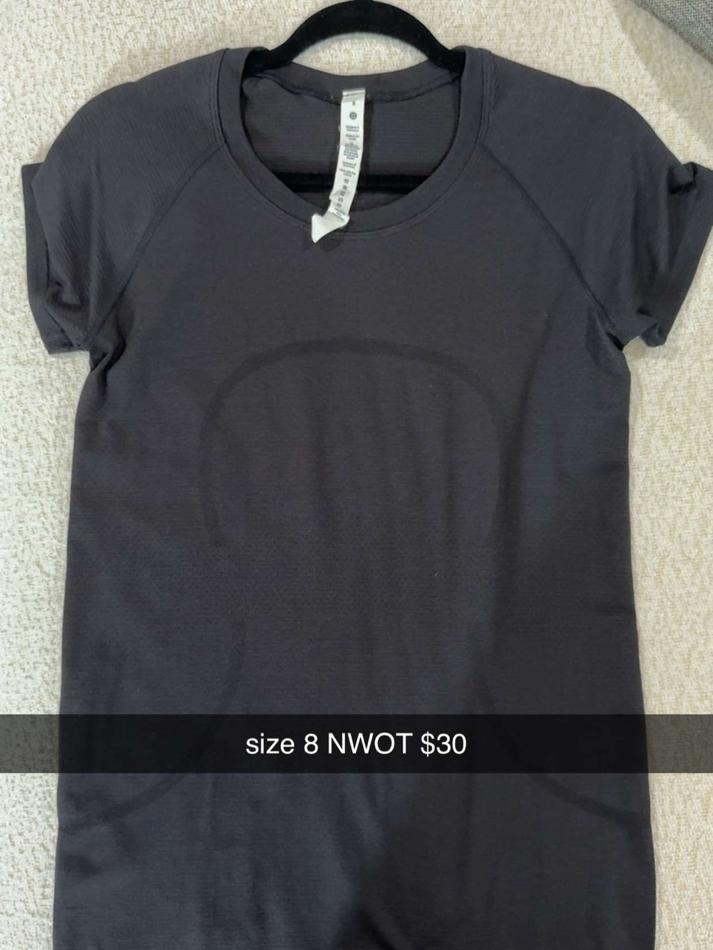 black lululemon swiftly tech tee